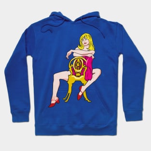 Retro Pop Art Style Girl Illustration Hoodie